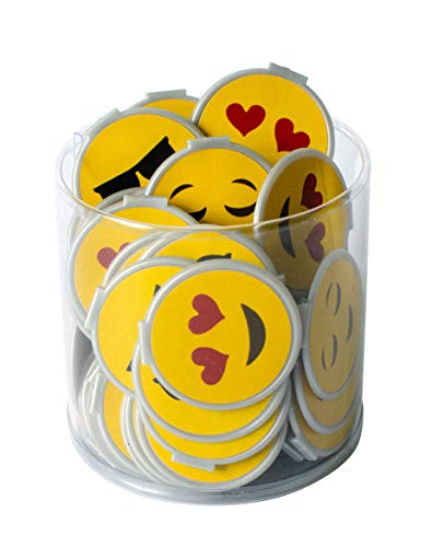 Emoticon Emoji Bulk Bookmarks for Kids -75 Pack - Bulk Book Markers for Kids Girls Boys. Perfect for School Student Incentives – Reading Incentives - Party Favor Prizes - Classroom Reading Awards