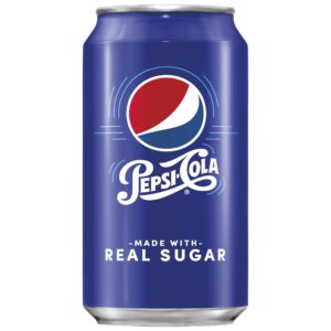 pepsi made with real sugar cola soda pop, 12oz cans (12 pack)