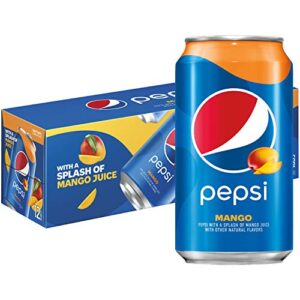 pepsi cola soda pop, mango, 12oz cans (12 pack)