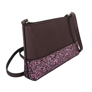 Kate Spade Greta Court Glitter Ramey Crossbody, Cherrywood