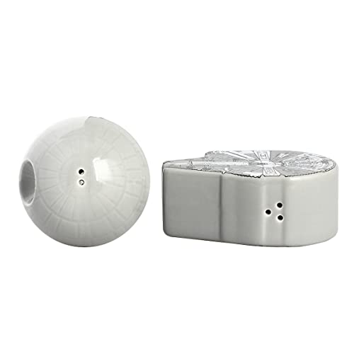 Star Wars Movie Series Death Star Millennium Falcon Salt & Pepper Shakers