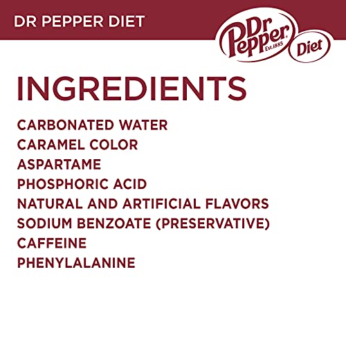 Diet Dr Pepper Soda, 12 fl oz cans, 12 pack