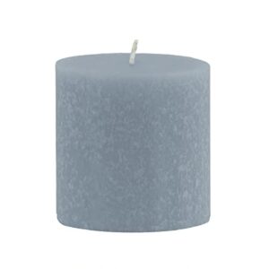root candles beeswax blend timberline unscented pillar candle, 3 x 3-inch,williamsburg blue