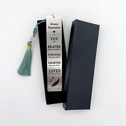 Warehouse No.9 Inspirational Quote Metal Bookmark with Tassel for Boys Girls Friends Daughter Son Students Teens Book Lover Graduation Christmas Birthday Going Away Bookmark Gifts