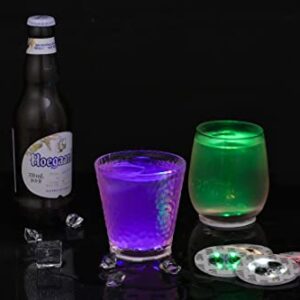 HANCIRCLE LED Coaster Colorful,12 Pack Light Up Coasters,LED Sticker Lights,Wine Bottle Lights,for Drinks,Bar Accessories,Party,Wedding