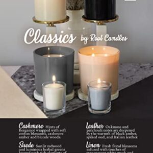 Root Candles Scented Candles Classics Collection Premium Handcrafted Wood Wick Candle, 8-Ounce, Cashmere