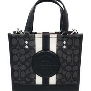 COACH Women's Dempsey Tote 22 (Jacquard - Black - Smoke Black)