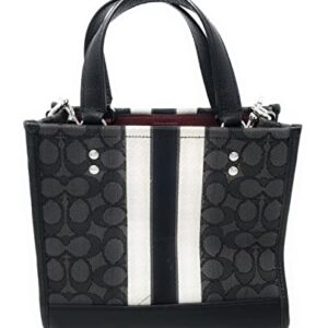 COACH Women's Dempsey Tote 22 (Jacquard - Black - Smoke Black)