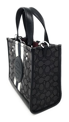 COACH Women's Dempsey Tote 22 (Jacquard - Black - Smoke Black)