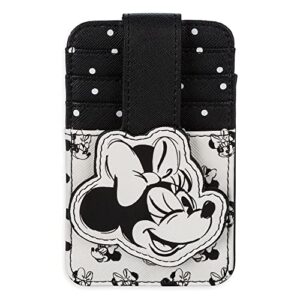 disney minnie mouse black and white card wallet