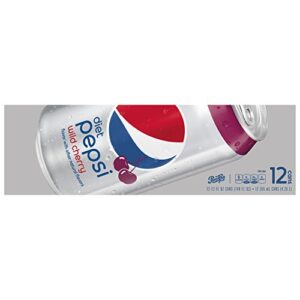 Diet Pepsi Cola Soda Pop, Wild Cherry, 12oz Cans (12 Pack)