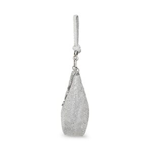 Steve Madden Kaya Rhinestone Hobo Bag, Silver