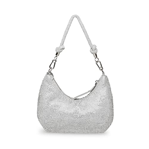 Steve Madden Kaya Rhinestone Hobo Bag, Silver