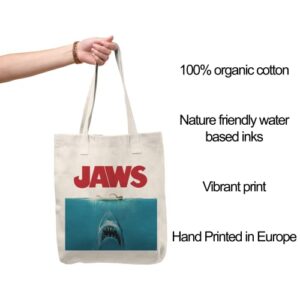 Jaws Swim Shark Tote bag for Women And Men Graphic Shoulder Bags Casual Cloth Purses and Aesthetic Handbags