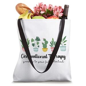 Occupational Therapy Pediatric Therapist OT Month Cute Plant Tote Bag