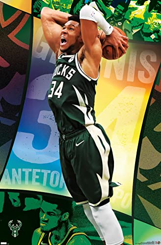 Trends International NBA Milwaukee Bucks-Giannis Antetokounmpo 21 Wall Poster, 22.375" x 34", Unframed Version