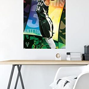 Trends International NBA Milwaukee Bucks-Giannis Antetokounmpo 21 Wall Poster, 22.375" x 34", Unframed Version