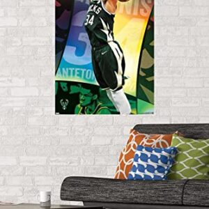 Trends International NBA Milwaukee Bucks-Giannis Antetokounmpo 21 Wall Poster, 22.375" x 34", Unframed Version