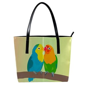 women’s beautiful birds tote purse handbag