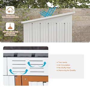 Ribitek Outdoor Storage Shed 5FT x 3FT, Metal Garden Shed Backyard Storage Shed with Lockable Door, Waterproof Tool Shed for Yard, Patio, Lawn