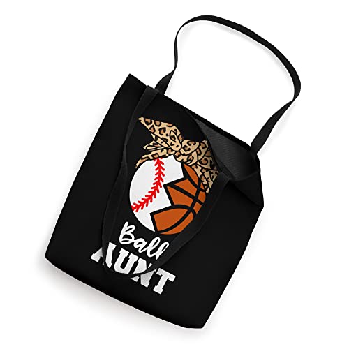 Ball Aunt Funny Baseball Basketball Aunt Tote Bag