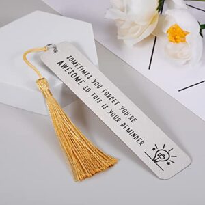 Valentines Day Gifts for Him Her Bookmark with Tassel for Teen Girls Inspirational Gifts for Women Daughter Son Teen Boys Birthday Gifts for High School Students Teacher Book Lover Reader from Mom Dad