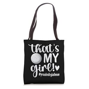 that’s my girl | proud volleyball mom volleyball mother tote bag