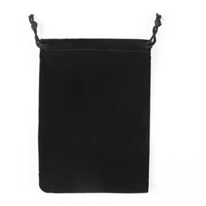 Small Pouch Jewelry Pouch Velvet Drawstring Pouches, 10pcs Black Velvet Bags Pouch Bags for Jewelry Gifts (3.9 X 5.5 inches)