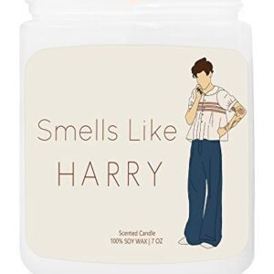 Funny Smells Like Harry Candle Gifts - Harry's House Scented Candle Gifts - 7oz, Teakwood