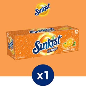 Sunkist Orange Soda, 12 Fluid Ounce Can, 12 Count