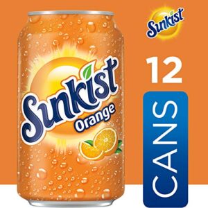 Sunkist Orange Soda, 12 Fluid Ounce Can, 12 Count