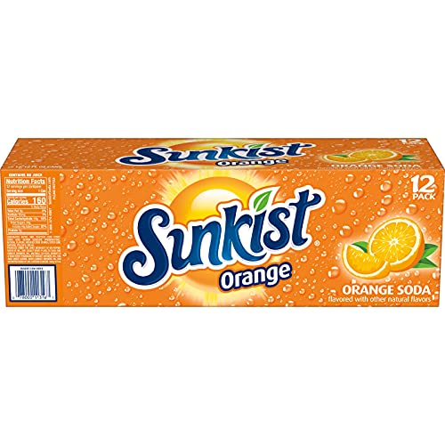 Sunkist Orange Soda, 12 Fluid Ounce Can, 12 Count