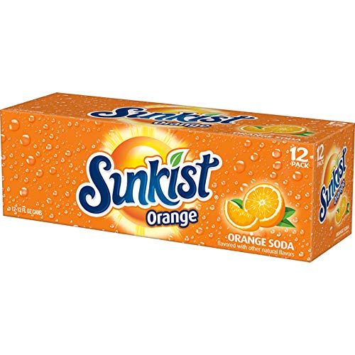 Sunkist Orange Soda, 12 Fluid Ounce Can, 12 Count