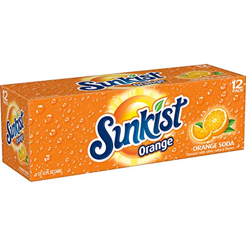 Sunkist Orange Soda, 12 Fluid Ounce Can, 12 Count