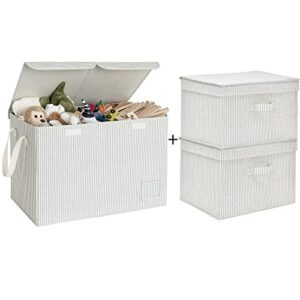 storageworks set of 3 kids toy chest, storage bin with flip-top lids, storage bins for clothes