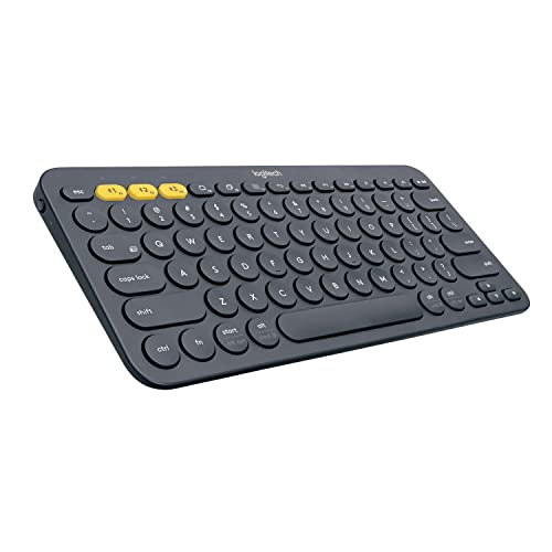 Logitech K380 Multi-Device Bluetooth Keyboard – Windows, Mac, Chrome OS, Android, iPad, iPhone, Apple TV Compatible – with Flow Cross-Computer Control and Easy-Switch up to 3 Devices – Dark Grey