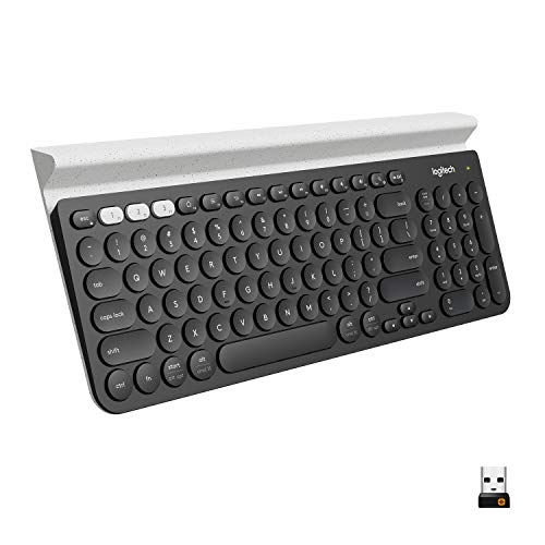 Logitech K780 Multi-Device Wireless Keyboard for Computer, Phone and Tablet – FLOW Cross-Computer Control Compatible – Speckles