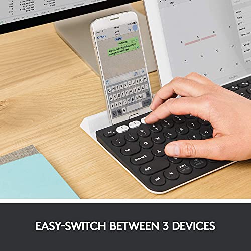 Logitech K780 Multi-Device Wireless Keyboard for Computer, Phone and Tablet – FLOW Cross-Computer Control Compatible – Speckles