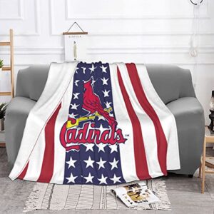 Team Promark St. Louis Cardinals Blanket Super Soft Throw Blanket Cozy Warm Fluffy Blankets Fits Sofa Chairs Bed All Seasons 50x40