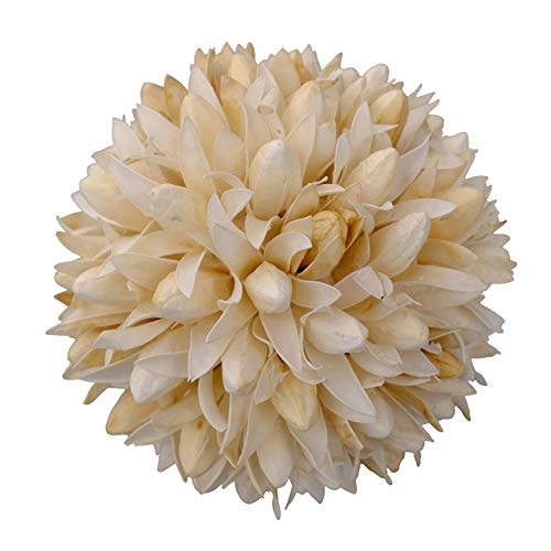 CIR OASES Decorative Balls Bowl/Tray &Floral Orb/Ball with Dried Potpourri, Artificial Decorative Balls for Vase Bowl Filler Table Decor for Home,Spa,Reiki,Meditation 03,4 Inch Diameter, Set of 3