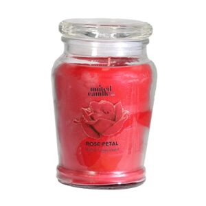 united candle co united candle red rose petal jar candle – 12oz | scented candles | richly fragranced | made in usa (rose petals), green,violet,red
