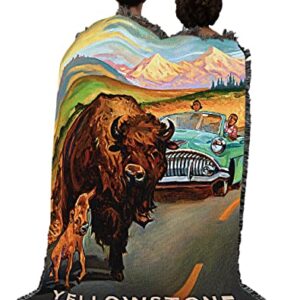 Pure Country Weavers PCW - Yellowstone National Park Blanket by Kai Carpenter - Anderson Design Group Inc - Gift Tapestry Throw Woven from Cotton - Made in The USA (72x54)