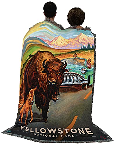 Pure Country Weavers PCW - Yellowstone National Park Blanket by Kai Carpenter - Anderson Design Group Inc - Gift Tapestry Throw Woven from Cotton - Made in The USA (72x54)