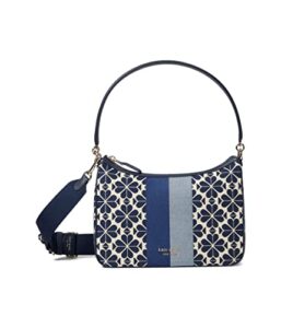 kate spade new york spade flower jacquard stripe sam small convertible shoulder bag blue multicolor one size