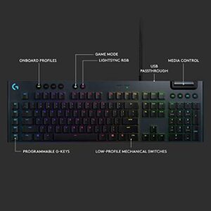 logitech G G815 RGB Mechanical Gaming Keyboard - Tactile (Renewed)