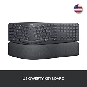 Logitech ERGO K860 Wireless Ergonomic Keyboard - Split Keyboard, Wrist Rest, Natural Typing, Stain-Resistant Fabric, Bluetooth and USB Connectivity, Compatible with Windows/Mac