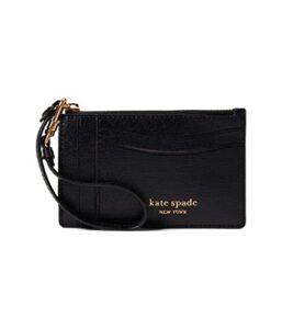 kate spade new york morgan saffiano leather coin card case wristlet black one size