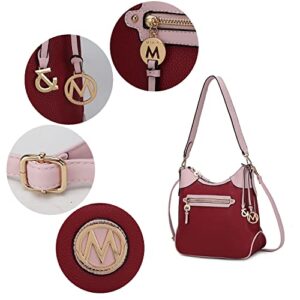 MKF Collection Shoulder Bag for Women,Top-Handle Hobo Bag Wristlet Wallet Purse