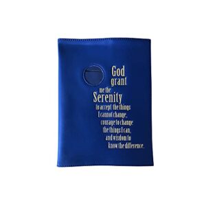 aa big book cover, with serenity prayer (blue)