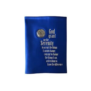 AA Big Book Cover, with Serenity Prayer (Blue)